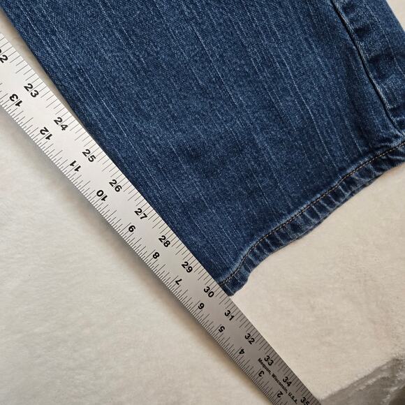 Levi's 525 Nouveau Low Bootcut Womens 14 Jeans Denim Dark Wash 0730 - Picture 5 of 11